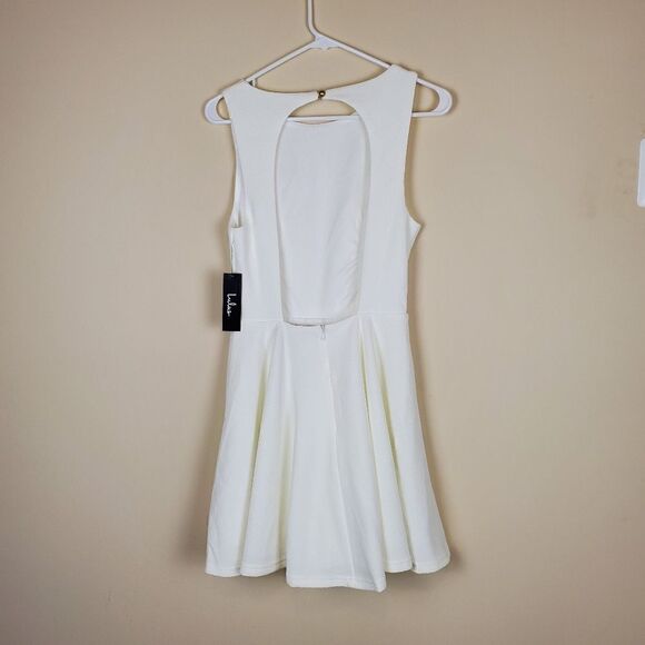 Lulus White Backless Skater Mini Dress - Picture 5 of 9
